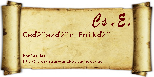 Császár Enikő névjegykártya